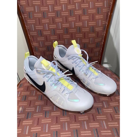 New Nike Huarache Size 10 Varsity LAX SE Cleats Lacrosse Gray Men FZ3620-001 - Picture 3 of 7